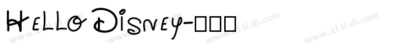 Hello Disney字体转换